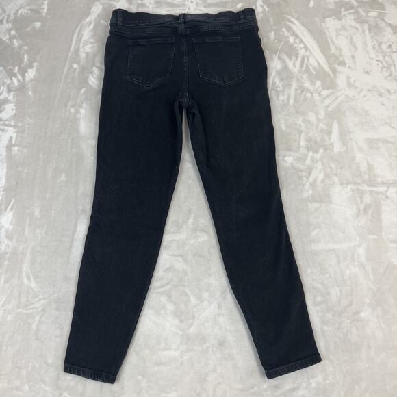 Spanx Jeans Womens Large Black Ankle Skinny Tummy Control Elastic Waist Pull On - Picture 11 of 13